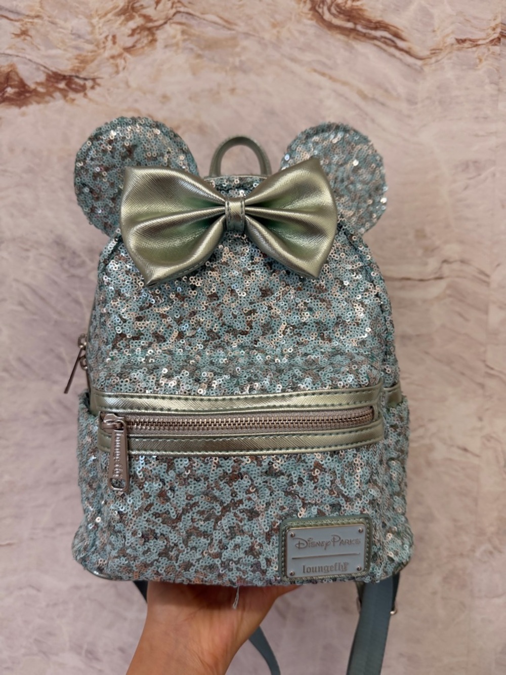 [LIKE 🆕] Loungefly: Light Blue Sequin Disney Backpack